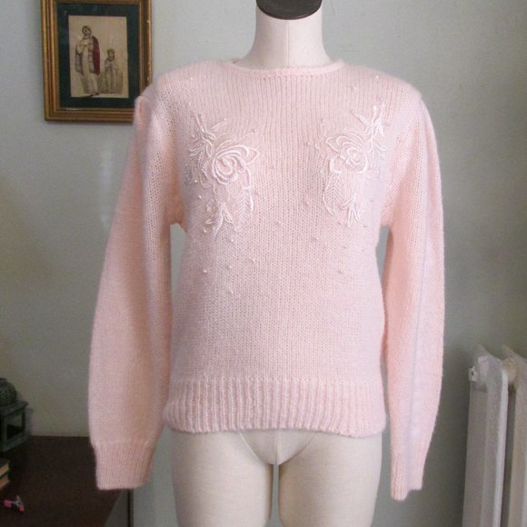 VTG 90s Pink Sweater - Picture 1 of 5